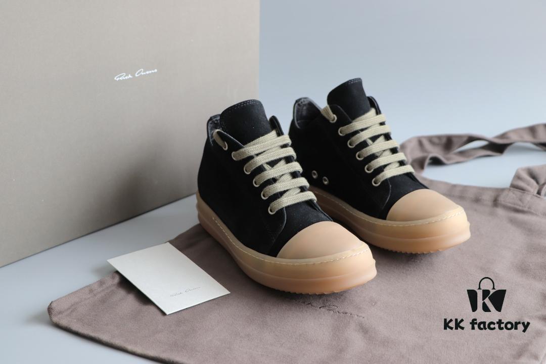 6930f0496e68136f4d9b39a2 Rick Owens Style Low-Cut Cowhide with Apricot Sole
