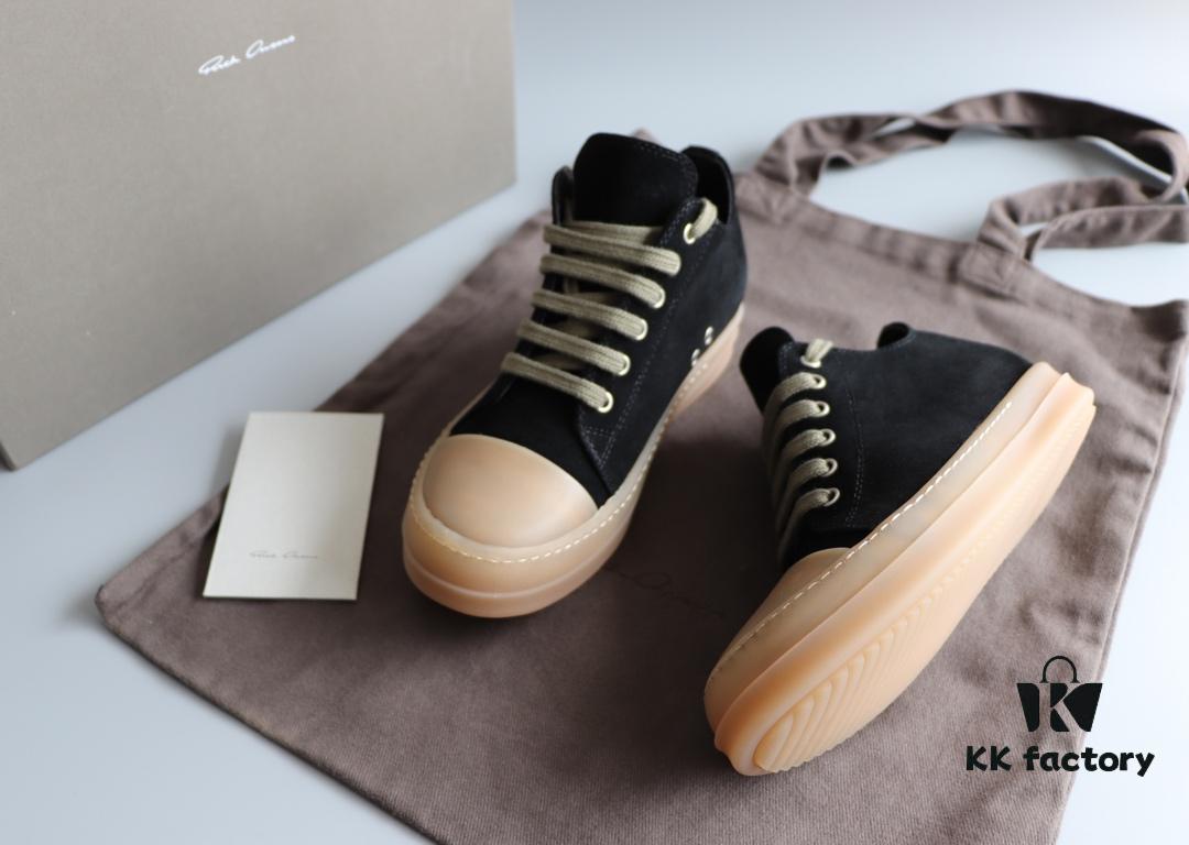 6930f0496e68136f4d9b39a4 Rick Owens Style Low-Cut Cowhide with Apricot Sole