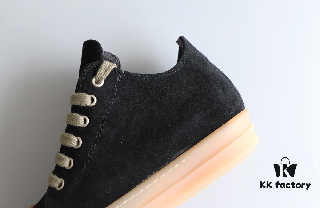 6930f04b6e68136f4d9b39ab Rick Owens Style Low-Cut Cowhide with Apricot Sole