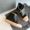 6930f0506e68136f4d9b39ae Rick Owens Style High-Top Converse-Inspired Sneakers with Apricot Sole