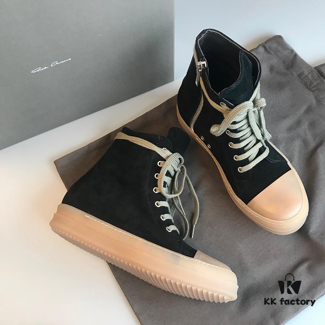 6930f0506e68136f4d9b39ae Rick Owens Style High-Top Converse-Inspired Sneakers with Apricot Sole