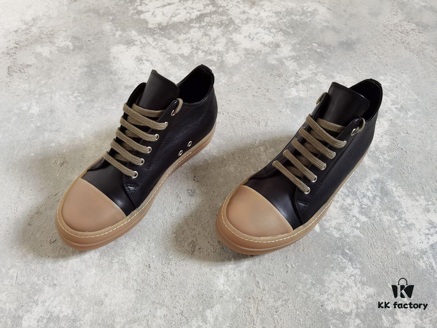 6930f0566e68136f4d9b39b6 Rick Owens Style Low-Cut Leather Converse with Apricot Sole