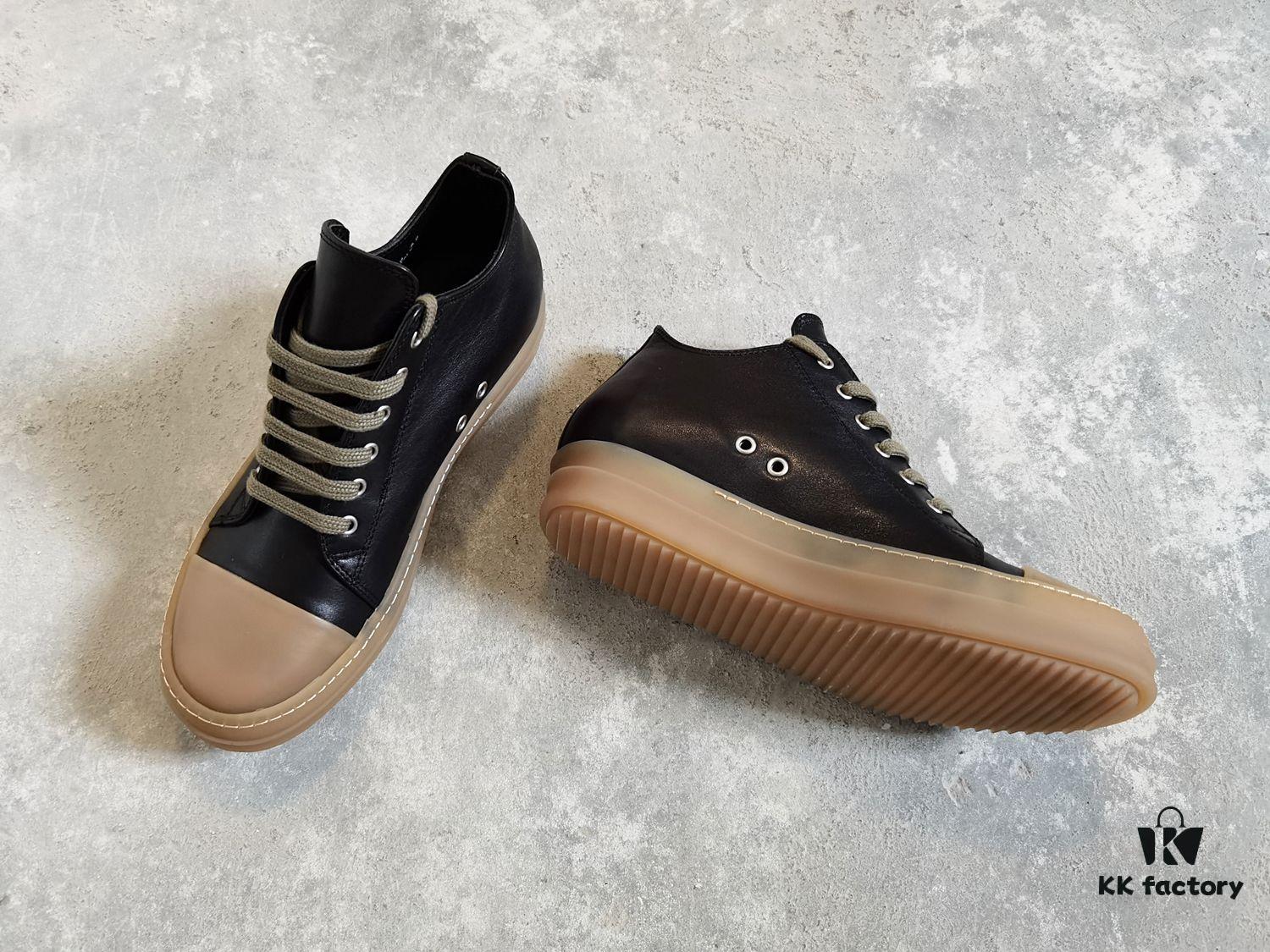 6930f0566e68136f4d9b39b7 Rick Owens Style Low-Cut Leather Converse with Apricot Sole