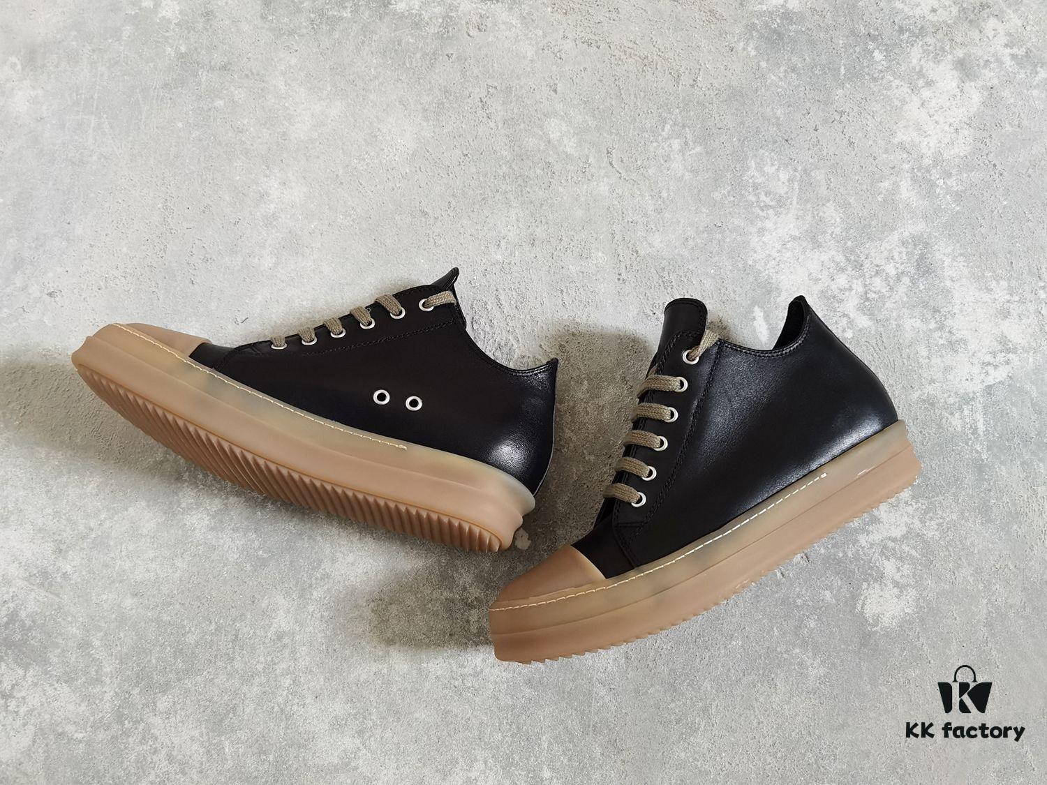 6930f0576e68136f4d9b39b9 Rick Owens Style Low-Cut Leather Converse with Apricot Sole