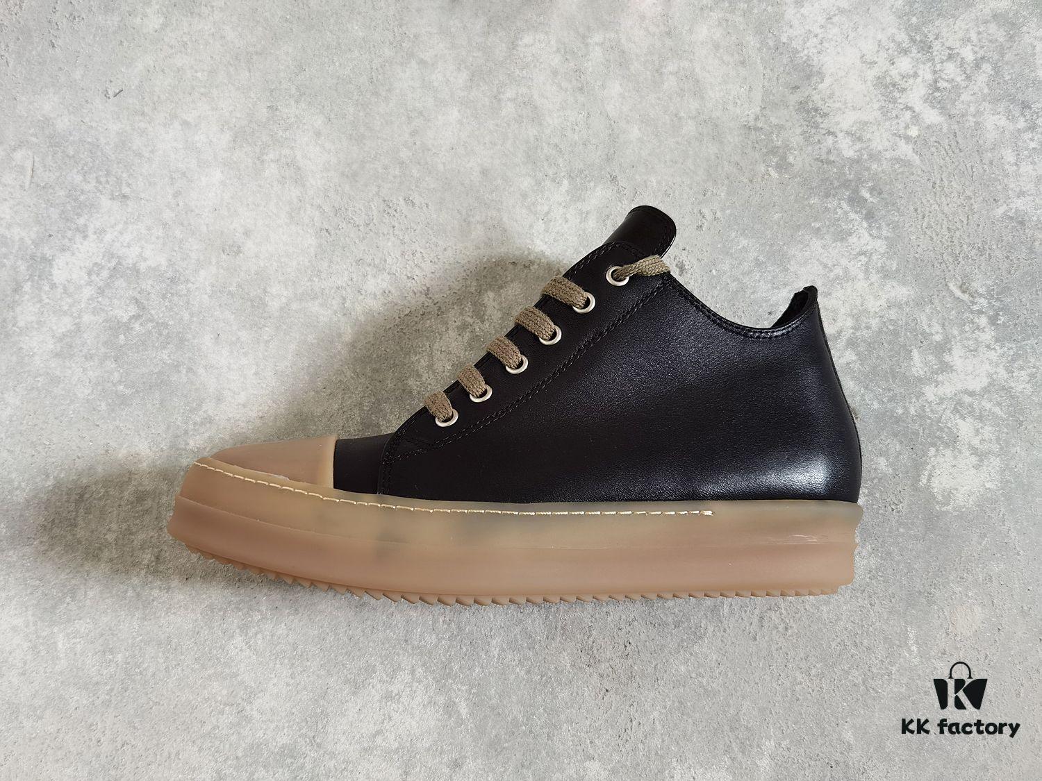 6930f0576e68136f4d9b39ba Rick Owens Style Low-Cut Leather Converse with Apricot Sole