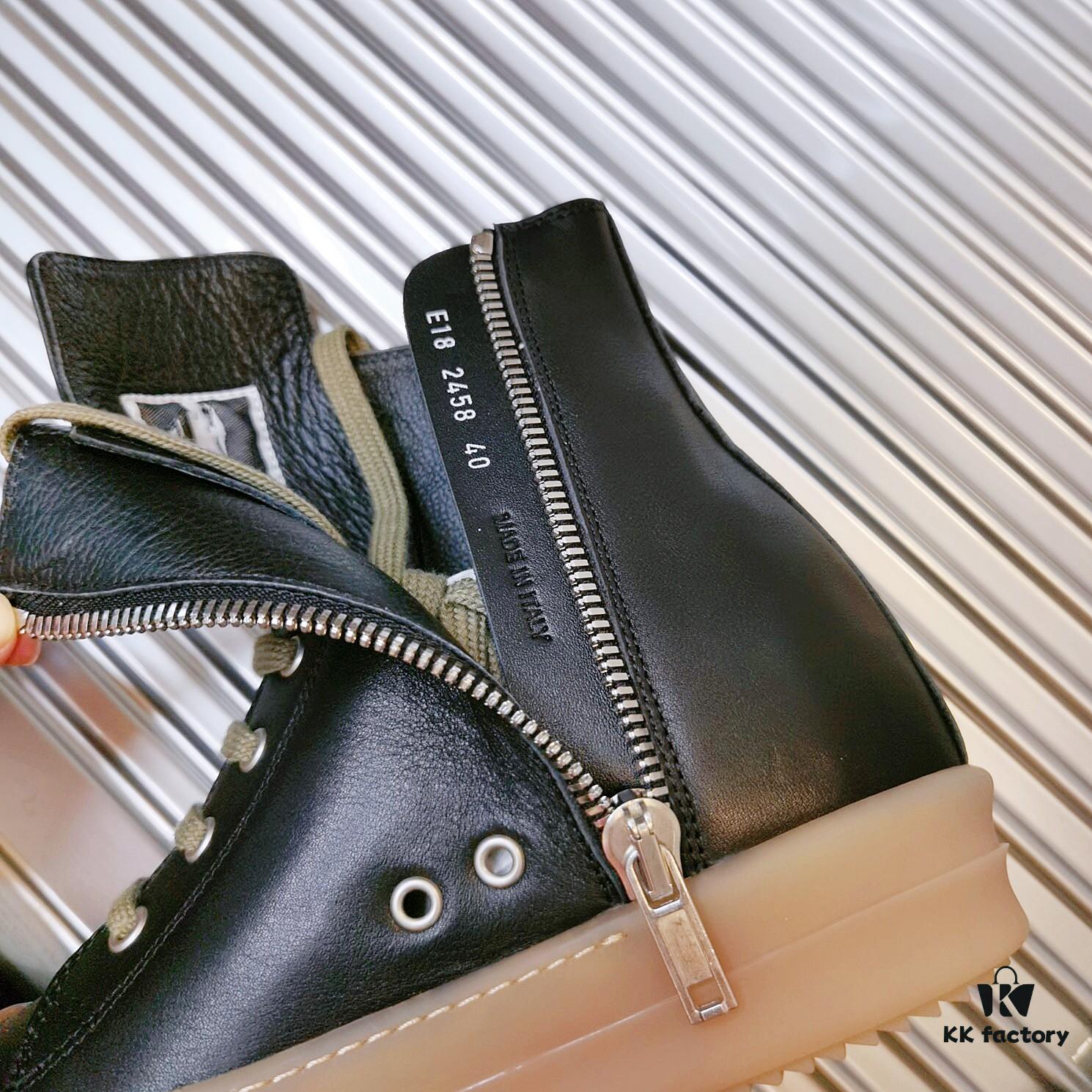 6930f05e6e68136f4d9b39c2 Rick Owens Style High-Top Leather Converse with Apricot Sole