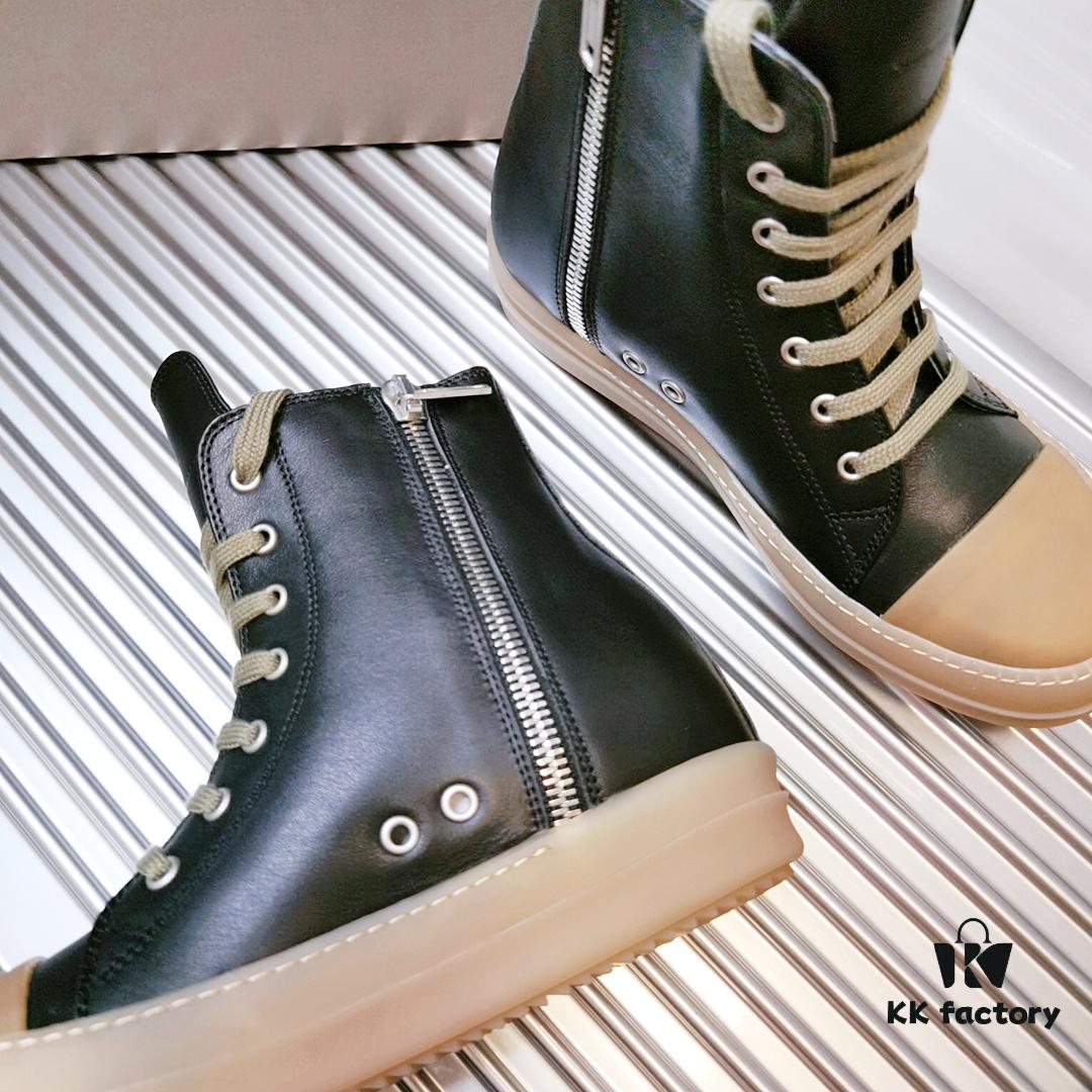 6930f05e6e68136f4d9b39c4 Rick Owens Style High-Top Leather Converse with Apricot Sole