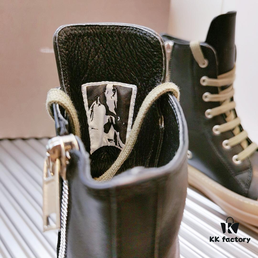 6930f0686e68136f4d9b39cd Rick Owens Style High-Top Leather Converse with Apricot Sole