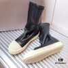 6930f0716e68136f4d9b39db Rick Owens Style Short Elastic Boots in Genuine Lamb Leather
