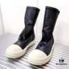 6930f0736e68136f4d9b39dd Rick Owens Style Short Elastic Boots in Genuine Lamb Leather