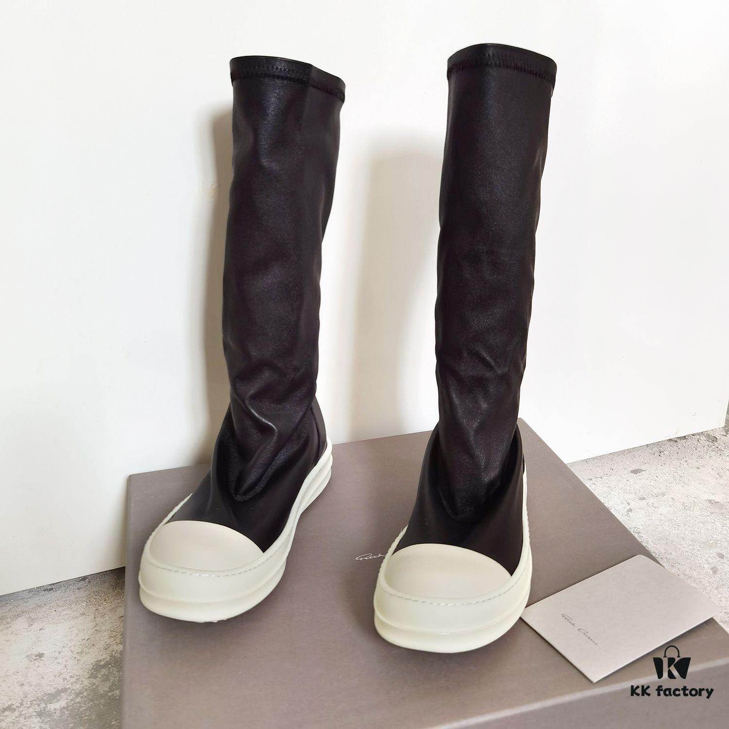 6930f0766e68136f4d9b39e0 Rick Owens Mid-Cut Elastic Boots in Genuine Sheepskin