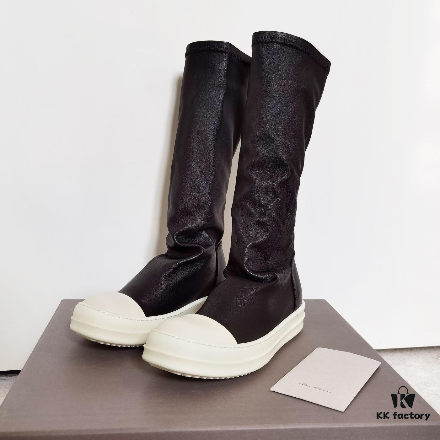6930f0776e68136f4d9b39e1 Rick Owens Mid-Cut Elastic Boots in Genuine Sheepskin
