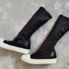 6930f0776e68136f4d9b39e2 Rick Owens Mid-Cut Elastic Boots in Genuine Sheepskin