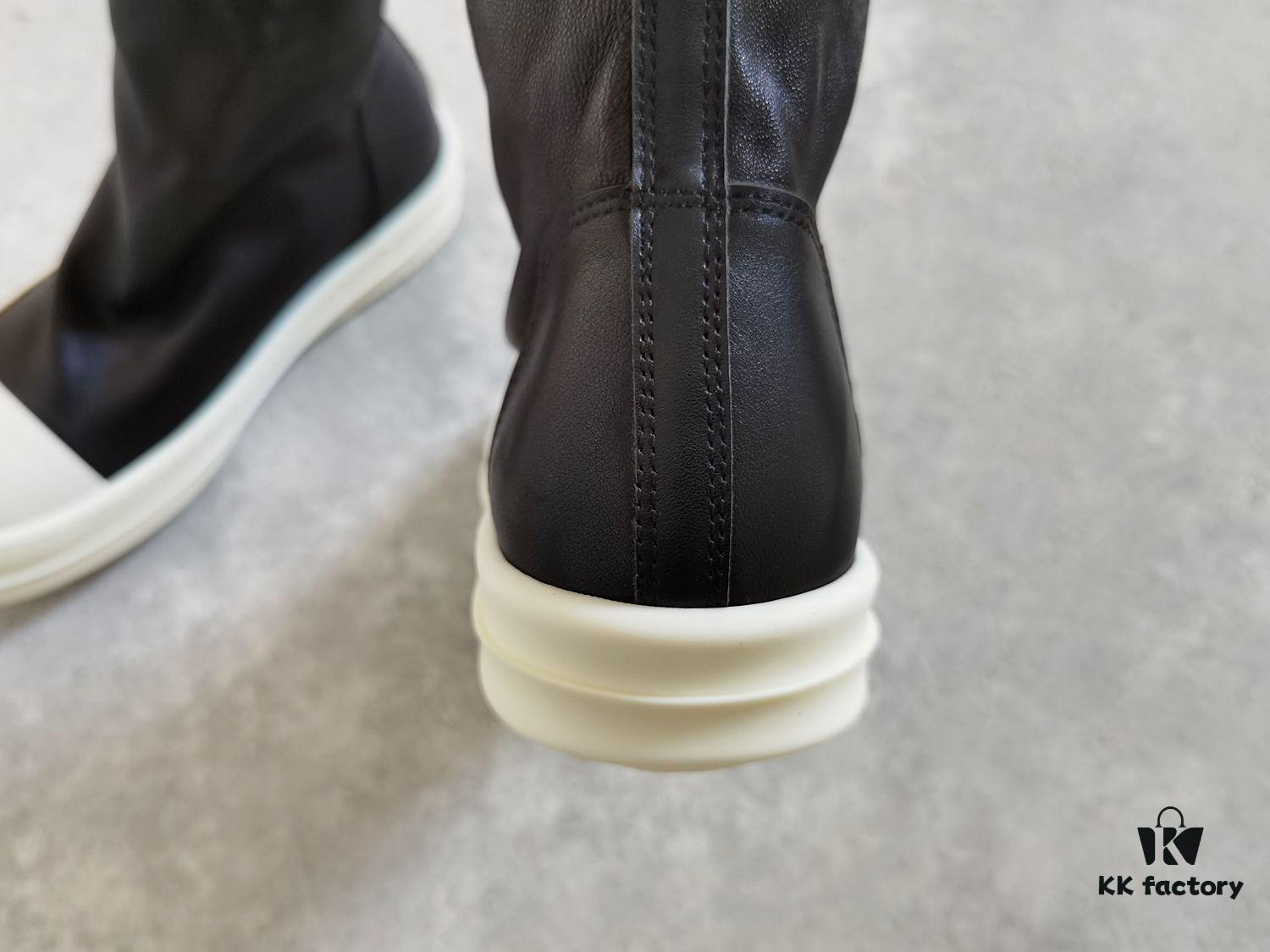 6930f07b6e68136f4d9b39e6 Rick Owens Mid-Cut Elastic Boots in Genuine Sheepskin
