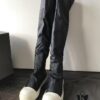 Rick Owens High-End Elastic Boots Made of Genuine Lamb Leather