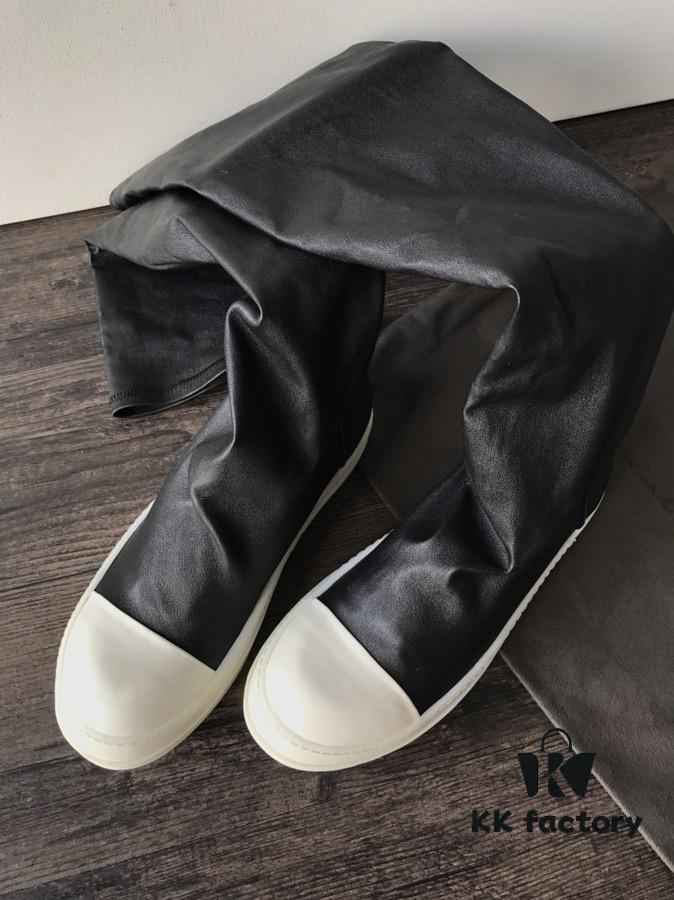 Rick Owens High-End Elastic Boots Made of Genuine Lamb Leather