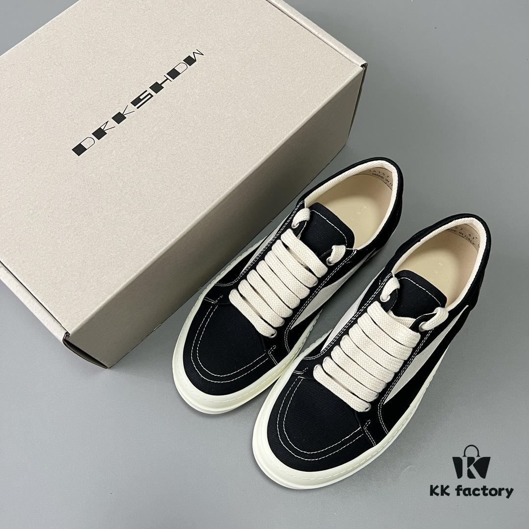 6930f0886e68136f4d9b39fa Rick Owens DRKSHDW-inspired Twill Low-top Vans Style
