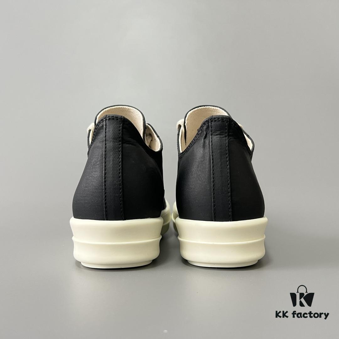 6930f08a6e68136f4d9b39fe Rick Owens DRKSHDW Low-Top Black Nylon Mesh Composite with Wrinkled Texture