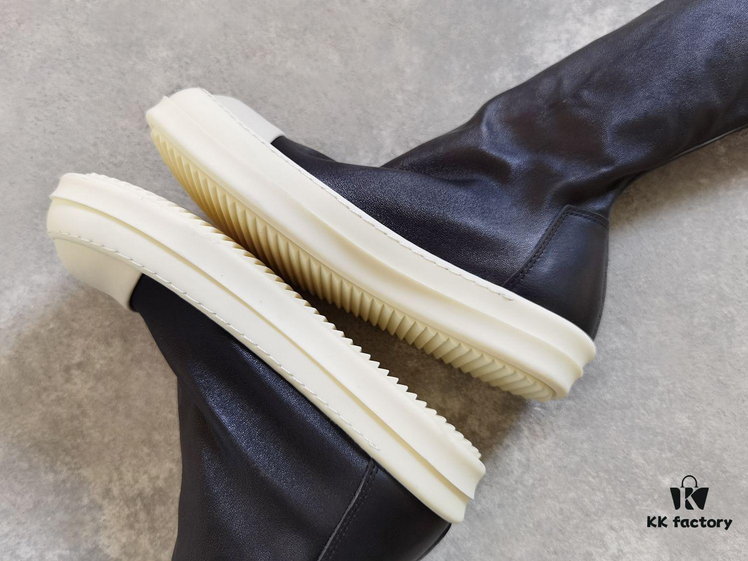 6930f0996e68136f4d9b3a12 Rick Owens Mid-Cut Elastic Boots in Genuine Sheepskin