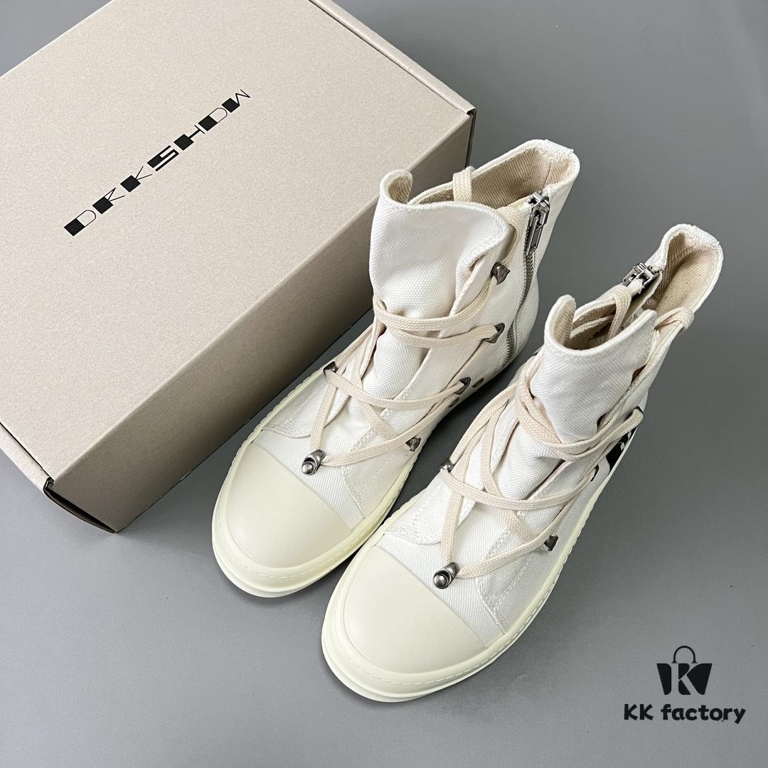 6930f09a6e68136f4d9b3a14 Rick Owens DRKSHDW All-White Canvas Pentagram Star