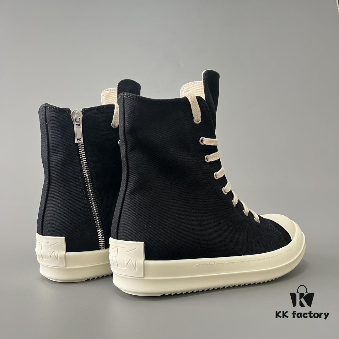 6930f09c6e68136f4d9b3a16 Rick Owens DRKSHDW Classic Ribbed High-top Lace-up with Heel Tab