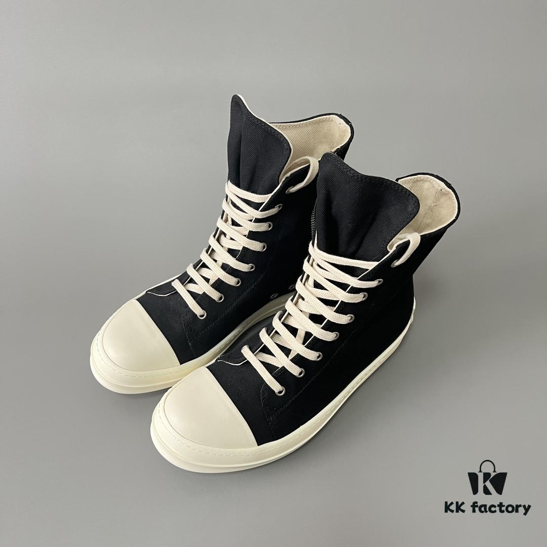 6930f0a06e68136f4d9b3a1c Rick Owens DRKSHDW Classic Ribbed High-top Lace-up with Heel Tab