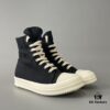 6930f0b06e68136f4d9b3a32 Rick Owens DRKSHDW Classic Canvas High-Top Lace-Up Sneakers with White Tip