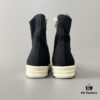 6930f0b16e68136f4d9b3a34 Rick Owens DRKSHDW Classic Canvas High-Top Lace-Up Sneakers with White Tip