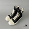 6930f0b36e68136f4d9b3a37 Rick Owens DRKSHDW Classic Canvas High-Top Lace-Up Sneakers with White Tip