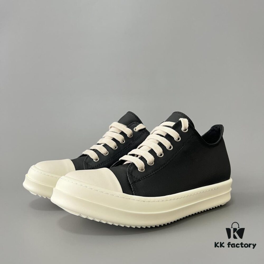 6930f0b66e68136f4d9b3a39 Rick Owens DRKSHDW Low-Cut Lace-Up Shoes with Vintage Wax Fabric