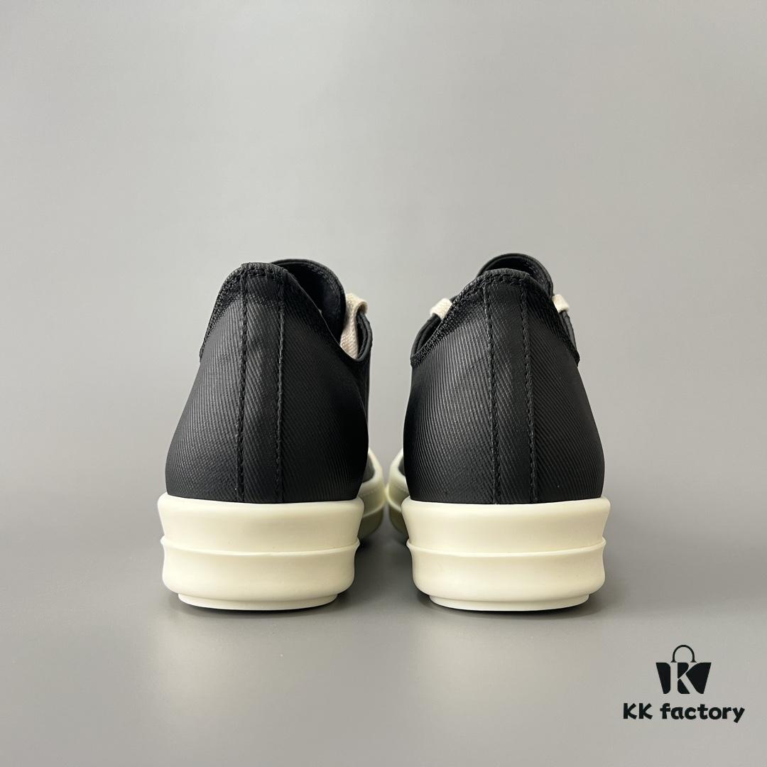 6930f0b76e68136f4d9b3a3d Rick Owens DRKSHDW Low-Cut Lace-Up Shoes with Vintage Wax Fabric