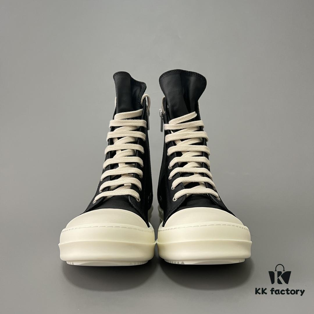 6930f0bc6e68136f4d9b3a42 Rick Owens DRKSHDW High-Top Lace-Up Converse Style Shoes in Vintage Wax Canvas