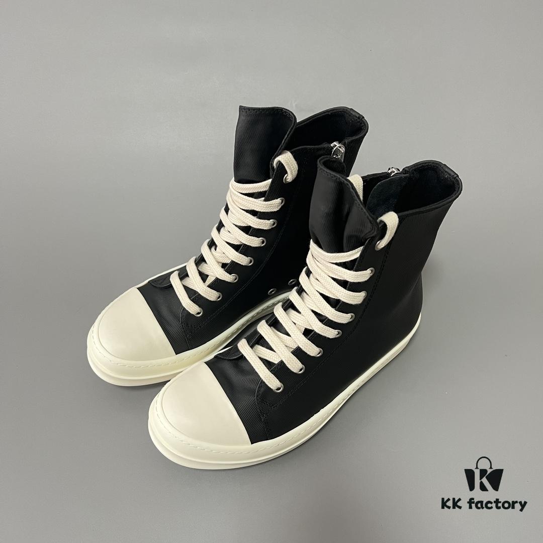 6930f0c06e68136f4d9b3a4a Rick Owens DRKSHDW High-Top Lace-Up Converse Style Shoes in Vintage Wax Canvas