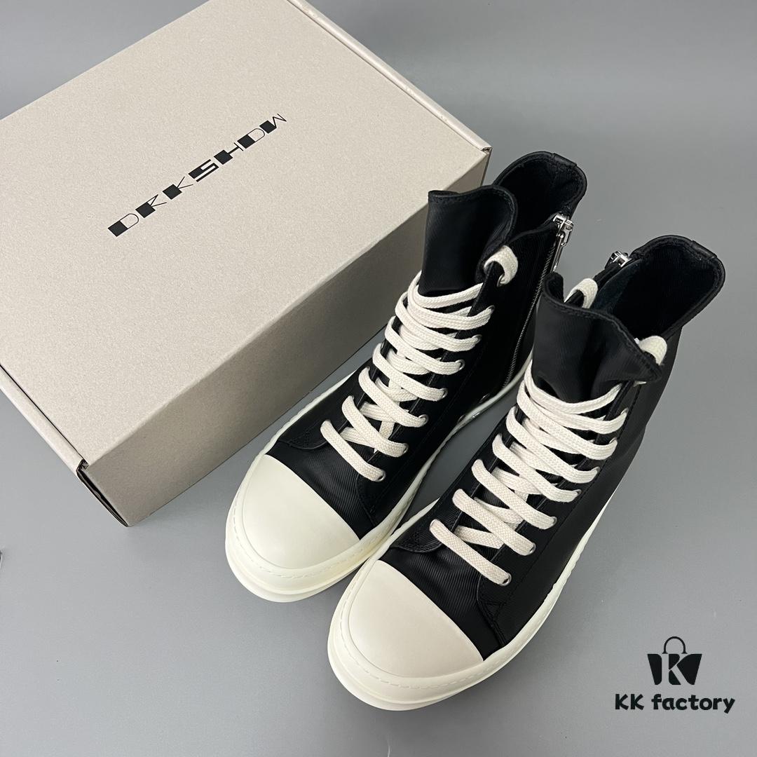 6930f0c26e68136f4d9b3a4c Rick Owens DRKSHDW High-Top Lace-Up Converse Style Shoes in Vintage Wax Canvas