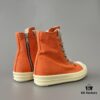 6930f0c96e68136f4d9b3a58 Rick Owens DRKSHDW Orange Canvas High-Top Sneakers with Chunky Laces