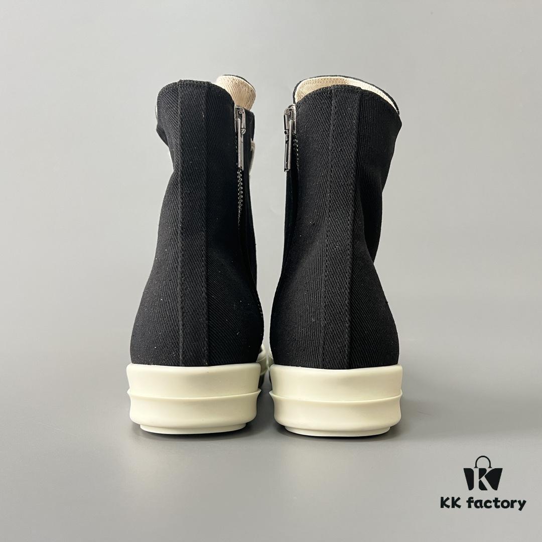 6930f0cf6e68136f4d9b3a60 Rick Owens DRKSHDW Classic Textured High-Top Lace-Up Sneakers