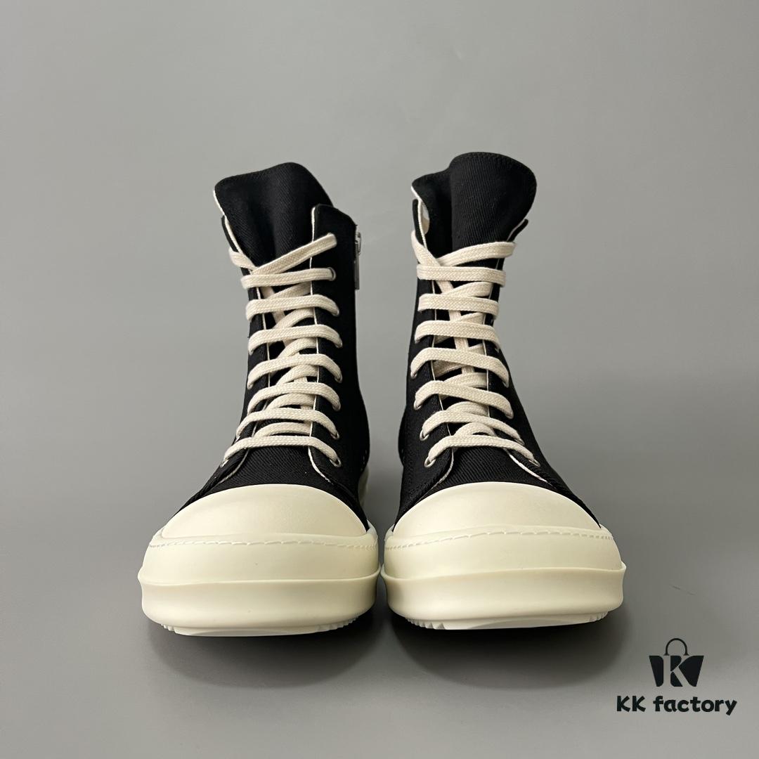 6930f0d06e68136f4d9b3a63 Rick Owens DRKSHDW Classic Textured High-Top Lace-Up Sneakers