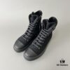6930f0d86e68136f4d9b3a6e Rick Owens DRKSHDW Textured High-Top Lace-Up Sneakers with Black Toe