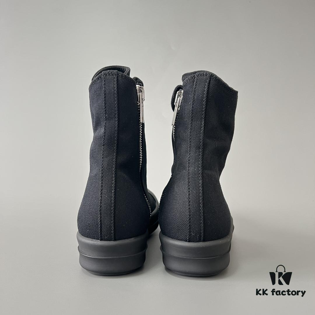 6930f0db6e68136f4d9b3a70 Rick Owens DRKSHDW Textured High-Top Lace-Up Black Sneakers