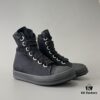6930f0db6e68136f4d9b3a72 Rick Owens DRKSHDW Textured High-Top Lace-Up Black Sneakers