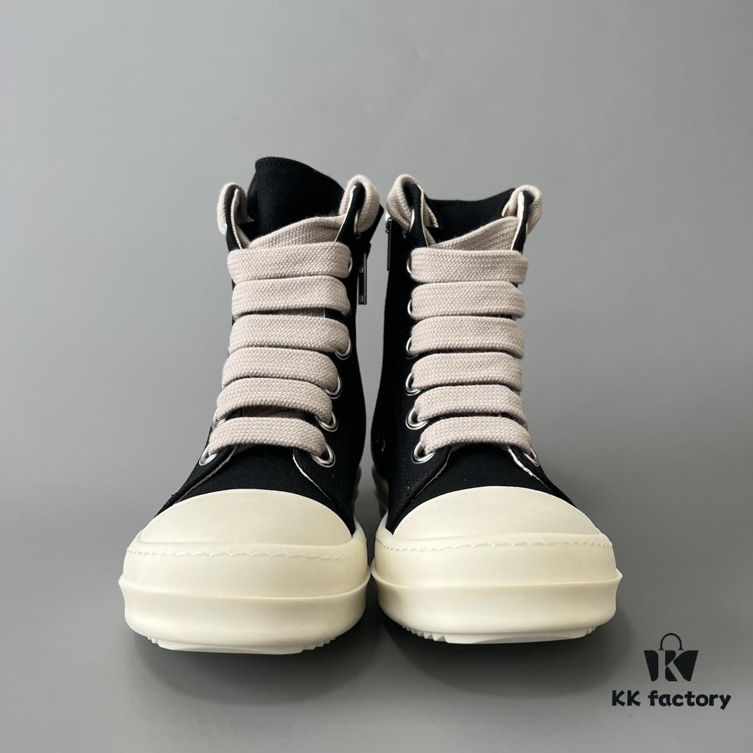6930f0e76e68136f4d9b3a80 Rick Owens DRKSHDW Textured Mesh Perforated High-Top Lace-Up Sneakers with White Tip