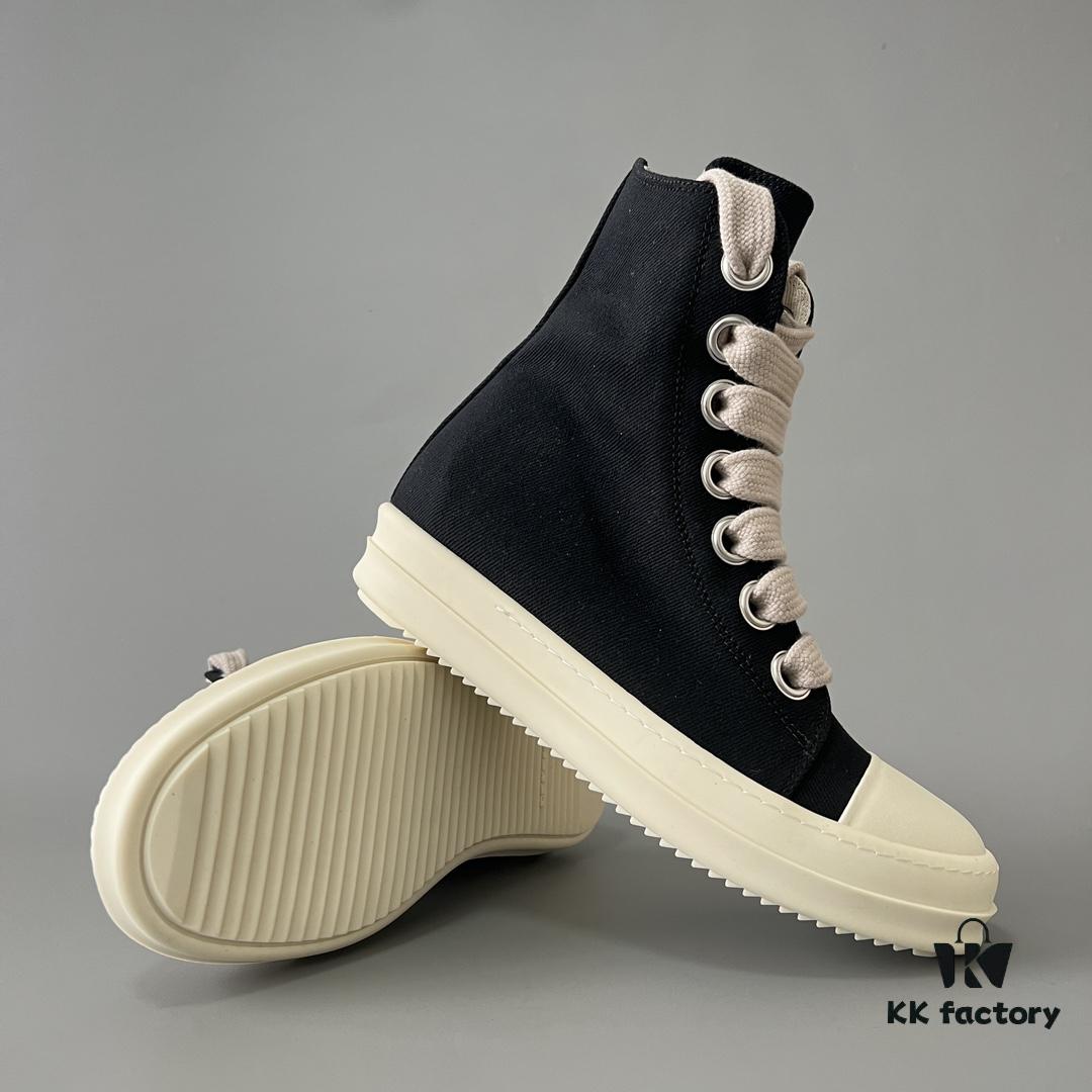 6930f0eb6e68136f4d9b3a86 Rick Owens DRKSHDW Textured Mesh Perforated High-Top Lace-Up Sneakers with White Tip