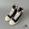 6930f0ed6e68136f4d9b3a87 Rick Owens DRKSHDW Textured Mesh Perforated High-Top Lace-Up Sneakers with White Tip
