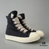6930f0f06e68136f4d9b3a8b Rick Owens DRKSHDW Canvas High-top Lace-up Sneakers with Chunky Sole