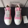 6930f0fd6e68136f4d9b3a99 Rick Owens DRKSHDW Pink Twill Low-top Sneakers with Chunky Laces