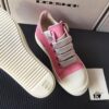 6930f0ff6e68136f4d9b3a9d Rick Owens DRKSHDW Pink Twill Low-top Sneakers with Chunky Laces