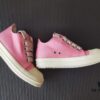 6930f1036e68136f4d9b3aa2 Rick Owens DRKSHDW Pink Twill Low-top Sneakers with Chunky Laces