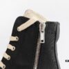 6930f1176e68136f4d9b3abf Rick Owens DRKSHDW Textured High-Top Lace-Up with Printed Logo (Note: Logo Only on Right Foot)