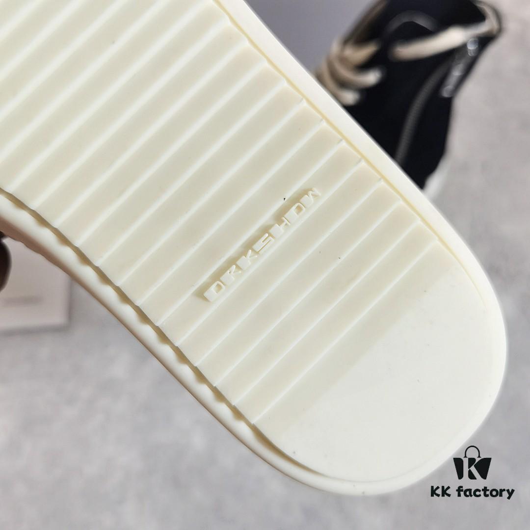 6930f11b6e68136f4d9b3ac3 Rick Owens DRKSHDW Classic Canvas High-top Sneakers with Back-Tie Detail and Logo Patch