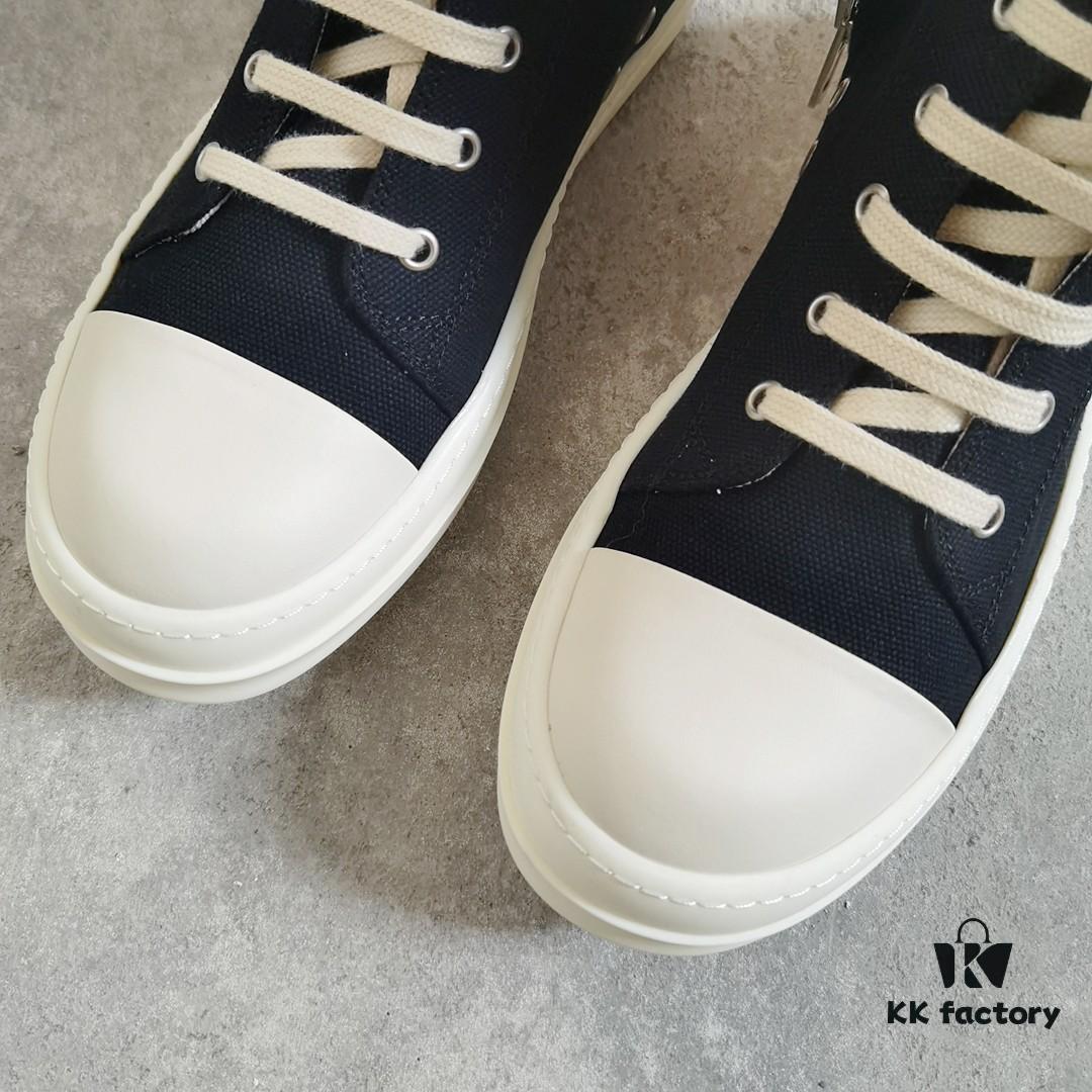 6930f11c6e68136f4d9b3ac5 Rick Owens DRKSHDW Classic Canvas High-top Sneakers with Back-Tie Detail and Logo Patch